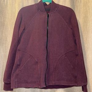 Lululemon | Burgundy Pleat To Street Bomber Jacket Weathered | Size 4
